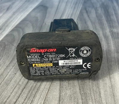 Batería Snap On 14,4 voltios 2,0 AH de iones de litio CTB8172BK Foto 1 de 3