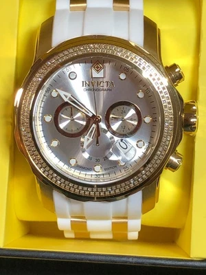 Invicta Pro Diver**Diamanten**Gold/Weiss/Silber**1A-Zustand - Bild 1 von 4