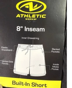 Pantalón Corto Athletic Works 2 en 1 Para Hombre 2XL - Piedra Gris - NUEVO CON ETIQUETAS - Imagen 1 de 10