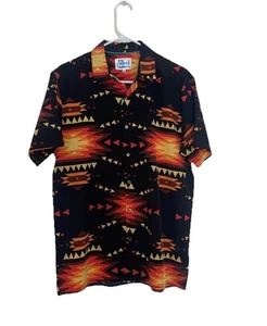 Men’s Fresh Prints of Bel Air Black /Multicolor Aztec/Tribal Design - Picture 1 of 4