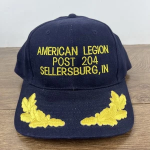 Cappello Sellersburg Indiana American Legion Post 204 cappello nero regolabile - Foto 1 di 15