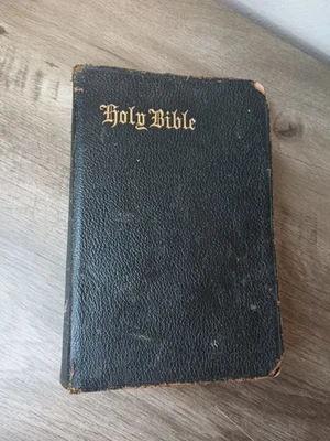 Rare Vintage Thomas Nelson Holy Bible Black Leather Early 1900s Indexed & Maps - Image 1 of 4