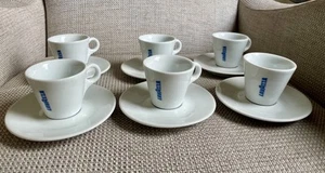 Lavazza Espresso Cup And Saucer Set X 6 Old Logo (tiny Chip See Description) - Picture 1 of 9