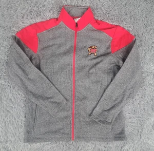 Chaqueta Champion Para Hombres Mediana Maryland Terrapins Gris Cremallera Completa Cuello Simulado Fútbol - Imagen 1 de 13