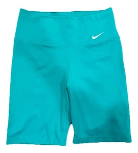 Nike Biker Shorts Size XS Womens 7" Dri Fit One High Waisted Training Green - Picture 1 of 3