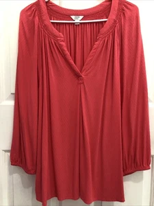 womens Crown & Ivy size XL pleated v-neck top - Picture 1 of 11