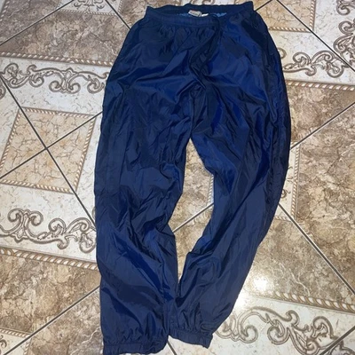 Nike Pants XLarge Blue Nylon Windbreaker Softshell Track Jogger VTG - Image 1 of 4