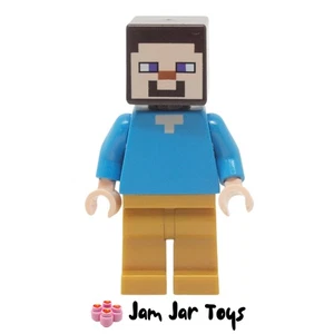 LEGO Minecraft Mini Figure - Steve - Pearl Gold Legs 21162 MIN074 R800 - Picture 1 of 3