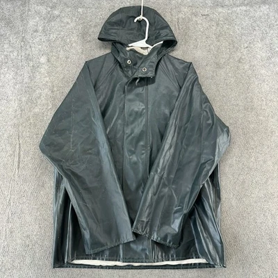 Helly Hansen Jacket Mens Small Green T Snap PVC Foul Weather Sailing Coat - Image 1 of 4