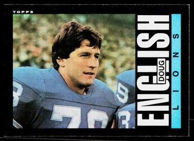 Doug English, 1985 Topps, #58, Detroit Lions, Football Card - Image 1 of 2