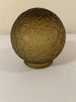 DE COLECCIÓN ÁMBAR ART DECO CEREBRO VIDRIO GLOBO SOMBRA FRANKART NUART - MUY BONITO Foto 1 de 4