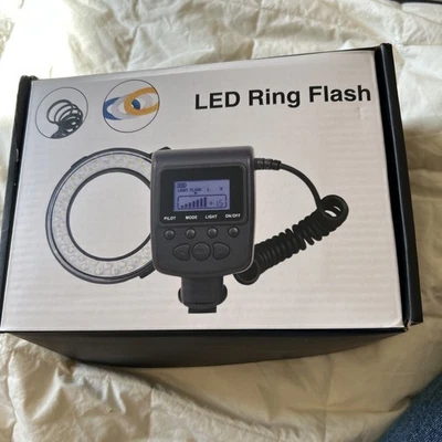 Macro LED Ring Flash Light RF 500 For Nikon Canon Olympus Fuji DSLR - Image 1 of 3