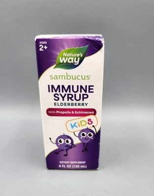 Иммунный сироп самбука бузины для детей от 2 лет с эхинацеей и прополисом, 4 унции - Изображение 1 из 4
