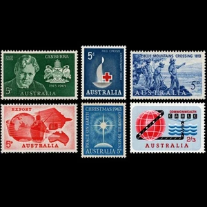 1962-63 Australia Predecimal Selection SG350/353-361/362 Seven Seas Page Set MUH - Picture 1 of 7