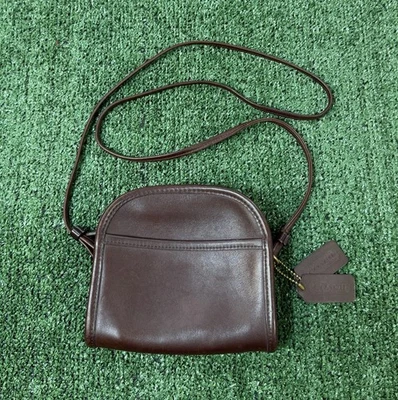 Vintage 90s Coach Abbie Mahogany Brown Leather Small Crossbody Bag 9017 - Image 1 of 4