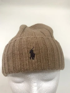 Neu mit Etikett Polo Ralph Lauren klassische Strickmütze für Herren braun Einheitsgröße - Bild 1 von 7