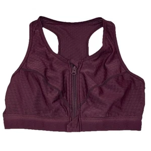 Sport-BH ohne Reißverschluss ungepolstert Burgundy Small - Bild 1 von 10