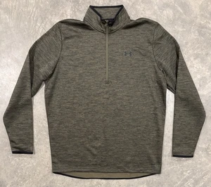 Under Armour 1/4 Zip Pullover Sweater Herren XL Tall Loose Grün Meliert Fleece - Bild 1 von 6