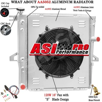 4 Row Radiator&Shroud Fan Fi 98-2011,09  Ford Explorer Ranger Mazda B3000/B4000 — 第 1/4 张图片