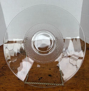 Elegant Duncan Miller Teardrop Clear Glass 13.25" Serving Plate/Platter Vintage - Picture 1 of 9