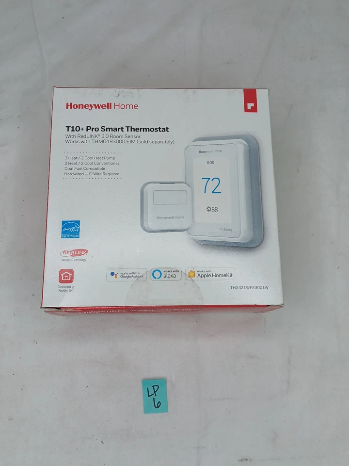 Honeywell home T10+ Pro Smart Thermostat Kit Red Link 3.0 Sensor THX321WFS3001W - Image 1 of 4