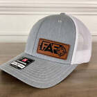FAFO F Around And Find Out 2A 2nd Amendment Leather Patch Hat Grey/White