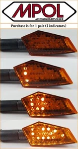 Rear Wedge LED Sequential Indicators For Suzuki SV 1000 S 2003-2006 - Picture 1 of 12