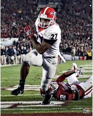Nick Chubb Georgia Bulldogs Unsigned Escapes Tackle 16" x 20" Photo - Fanatics Cover