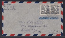 Curacao Übersee Brief MEF von Oranjestad Aruba nach Kansas City USA