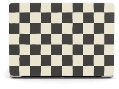 Funda rígida impresa a cuadros con diseño para computadora Macbook 14" Foto 1 de 4