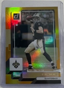 Drew Brees 2022 Donruss Gold Press Proof Football Card #251 Saints - Picture 1 of 2