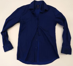 HUGO BOSS Festif Chemise 42 16 1/2 Slim Cintré Difficile Réalisé Bleu - Bild 1 von 7
