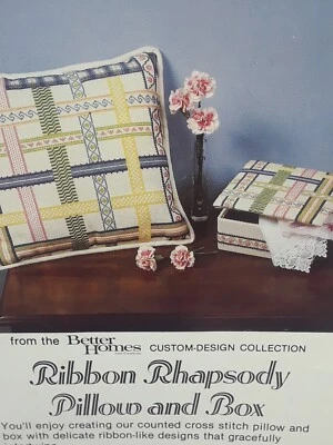 RIBBON RHAPSODY Kit Punto de Cruz Contado (Abierto) - Kit Almohada y Caja 14194, 14196 Foto 1 de 4