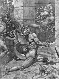 Lienzo de arte de pared La muerte de Aquiles Alexander Rothaug - Imagen 1 de 1