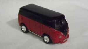 Johnny Lightning Red & Black '60s VW Van 1/64 Scale 