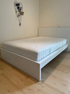 Ikea Malm Bett, 140x200 weiß inkl. Matratze - Bild 1 von 7