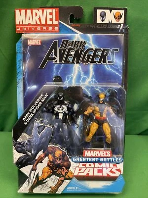 Paquete de cómics de figuras de Dark Spider-Man/Wolverine oscuro de Marvel Comic Packs 3,75 Foto 1 de 4