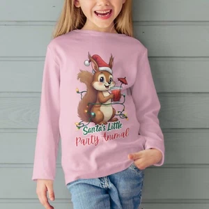 Christmas Santa's Little Party Toddler Tee, Xmas Holiday Kids Shirt, Child Top - Picture 1 of 17