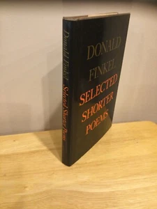 Donald Finkel Selected Shorter Poems / 1st Edition 1987 - Picture 1 of 7