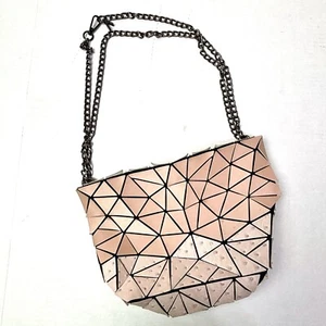 Patrizia Luca Pink And Peach Geometric Triangle Crossbody Bag Purse EUC - Picture 1 of 10