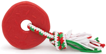 Игрушка жевательная собака красный пончик Zippy Tuff Teetherz праздник Рождество - Изображение 1 из 1