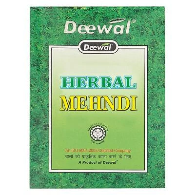 3 X Deewal Herbal Mehandi  Heena Hair Color 100% Natural for Unisex,Black 240 gm - Image 1 of 4