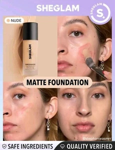 SHEGLAM Complexion Pro Long Lasting Breathable Matte Foundation-Nude Matte... - Picture 1 of 1