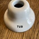 Antique Vintage White Ceramic Porcelain Shower Tub Diverter 3 1/4"