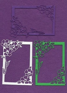 Tarjetas de álbum de recortes de troquelado de flores de marco - Imagen 1 de 1
