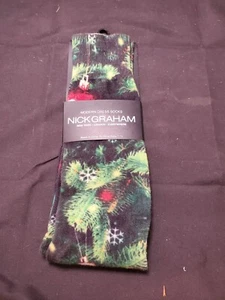 Nick Graham Premium Vestido Crew Calcetines Adorno de Navidad Árbol Talla 7-12 Nuevo con Etiquetas Negro - Imagen 1 de 3