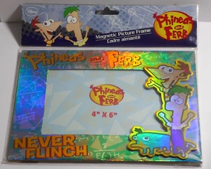 Disney Phineas and Ferb 4x6 Magnetic Picture Frame SEALED - Picture 1 of 4