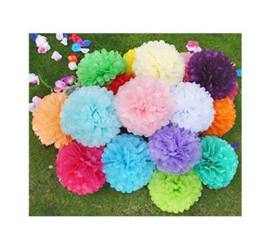 Tissue Paper mix Pom Poms for Weddings, Christmas & Party Decorations - Image 1 of 3