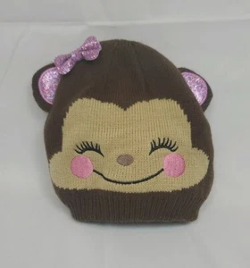 Baby Toddler Girls WonderKids Monkey Beanie  - Picture 1 of 3