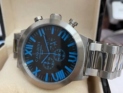 Cavadini Ravenna Beobachtungsuhr XXXL 52mm Chrono Flieger Style massiv Edelstahl - Bild 1 von 4